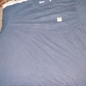Carhartt Mens 2XL Short Sleeve Pocket T-Shirt Loose Fit Navy